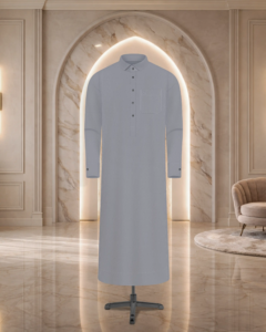 Rayaan Classic Shirt Collar Jubba Ash